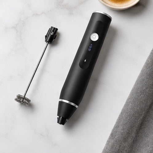 Rechargeable Electric Milk Frother | 3-Speed Handheld Coffee & Egg Beater