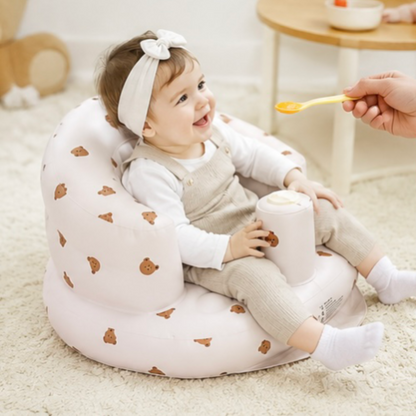 Premium Baby Inflatable Seat with Built-in Air Pump | Portable Toddler Sofa Chair
