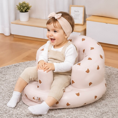 Premium Baby Inflatable Seat with Built-in Air Pump | Portable Toddler Sofa Chair