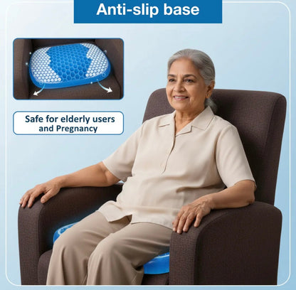 Premium Honeycomb Gel Seat Cushion – Orthopedic Pressure Relief Cushion for Office Chair, Car & Home