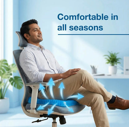 Premium Honeycomb Gel Seat Cushion – Orthopedic Pressure Relief Cushion for Office Chair, Car & Home