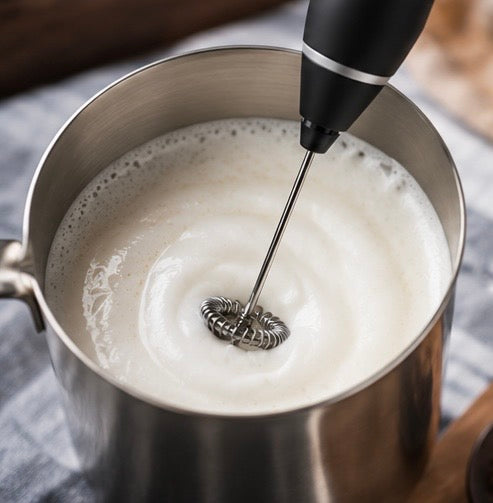 Rechargeable Electric Milk Frother | 3-Speed Handheld Coffee & Egg Beater