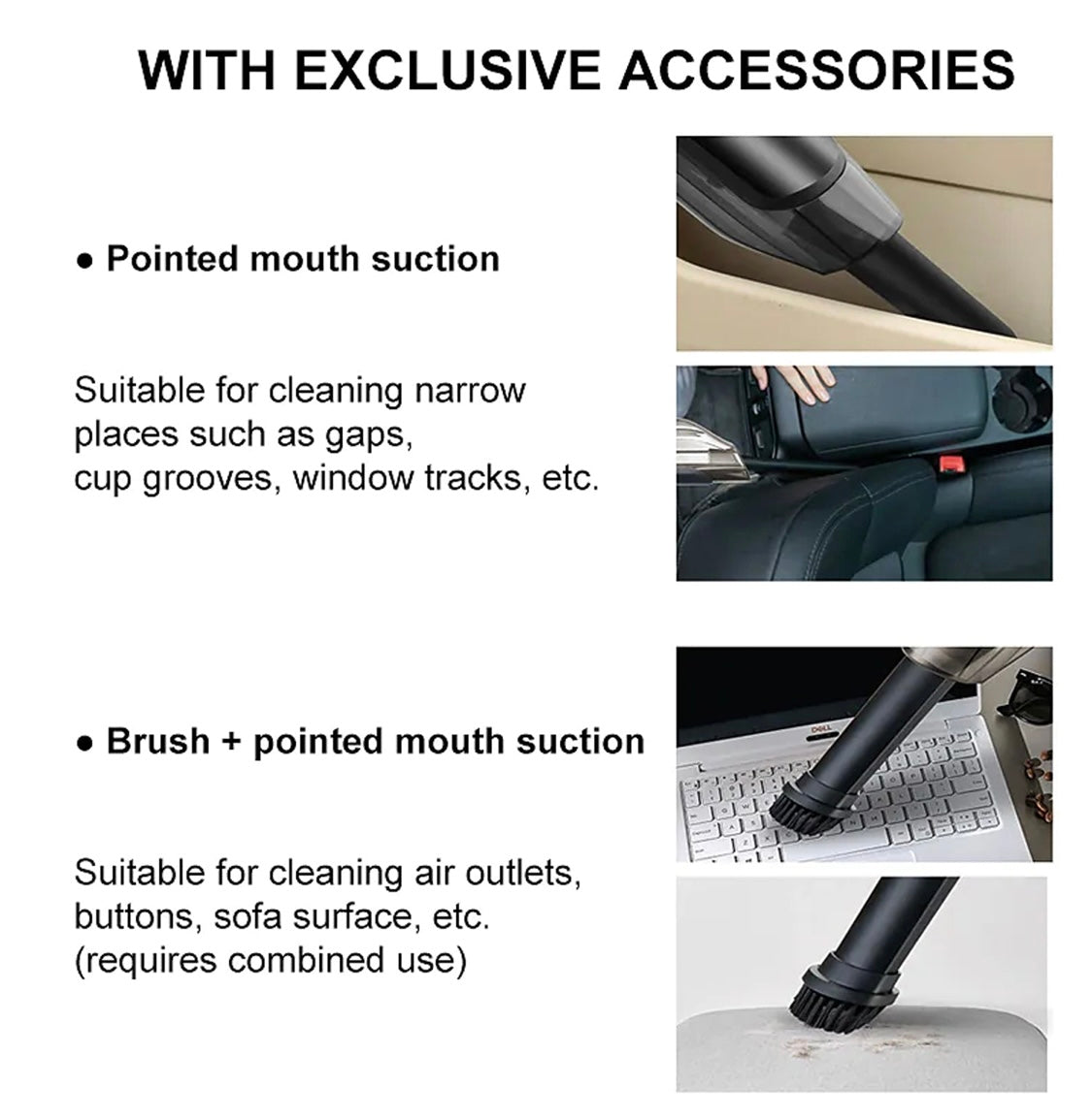 Portable Vacuum Cleaner - Usb High Power Suction Car & Home Cleaning Tool