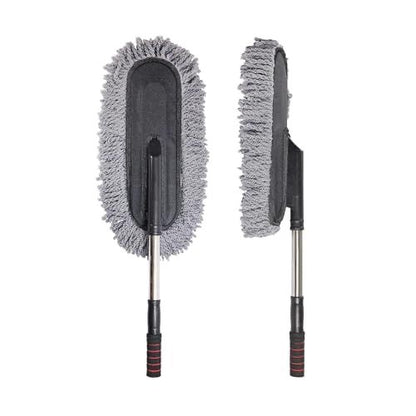 Car Duster With Long Retractable Handle & Soft Microfiber Bristles
