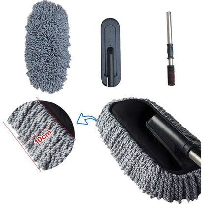 Car Duster With Long Retractable Handle & Soft Microfiber Bristles