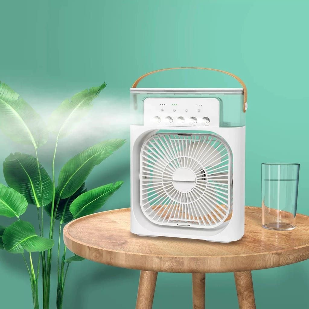 Portable Air Cooler Fan With 7-color Light - Personal Ac Fan