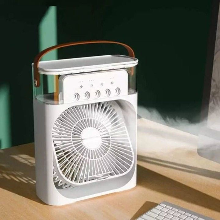 Portable Air Cooler Fan With 7-color Light - Personal Ac Fan