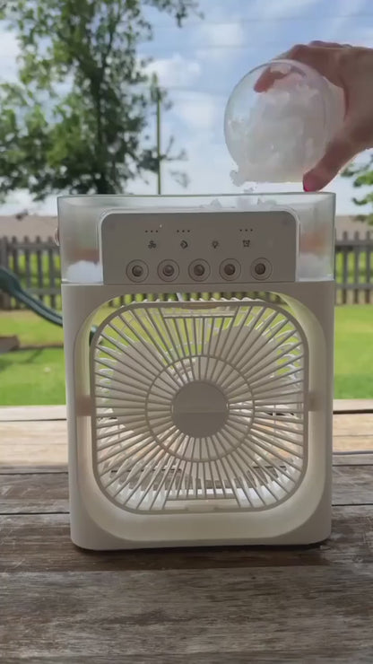 Portable Air Cooler Fan With 7-color Light - Personal Ac Fan