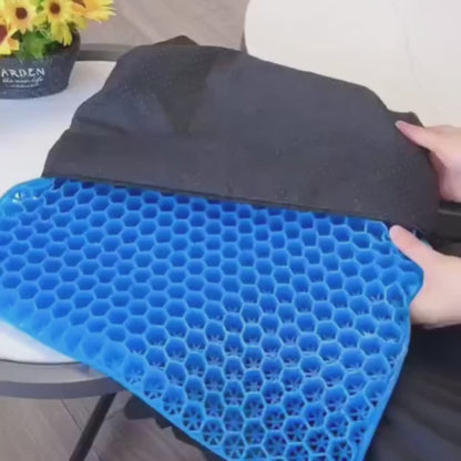 Premium Honeycomb Gel Seat Cushion – Orthopedic Pressure Relief Cushion for Office Chair, Car & Home